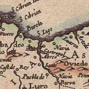 Click para ampliar. Pulsa en el nombre para ver la ficha. Eo-Navia: Detalle de un mapa de 1608